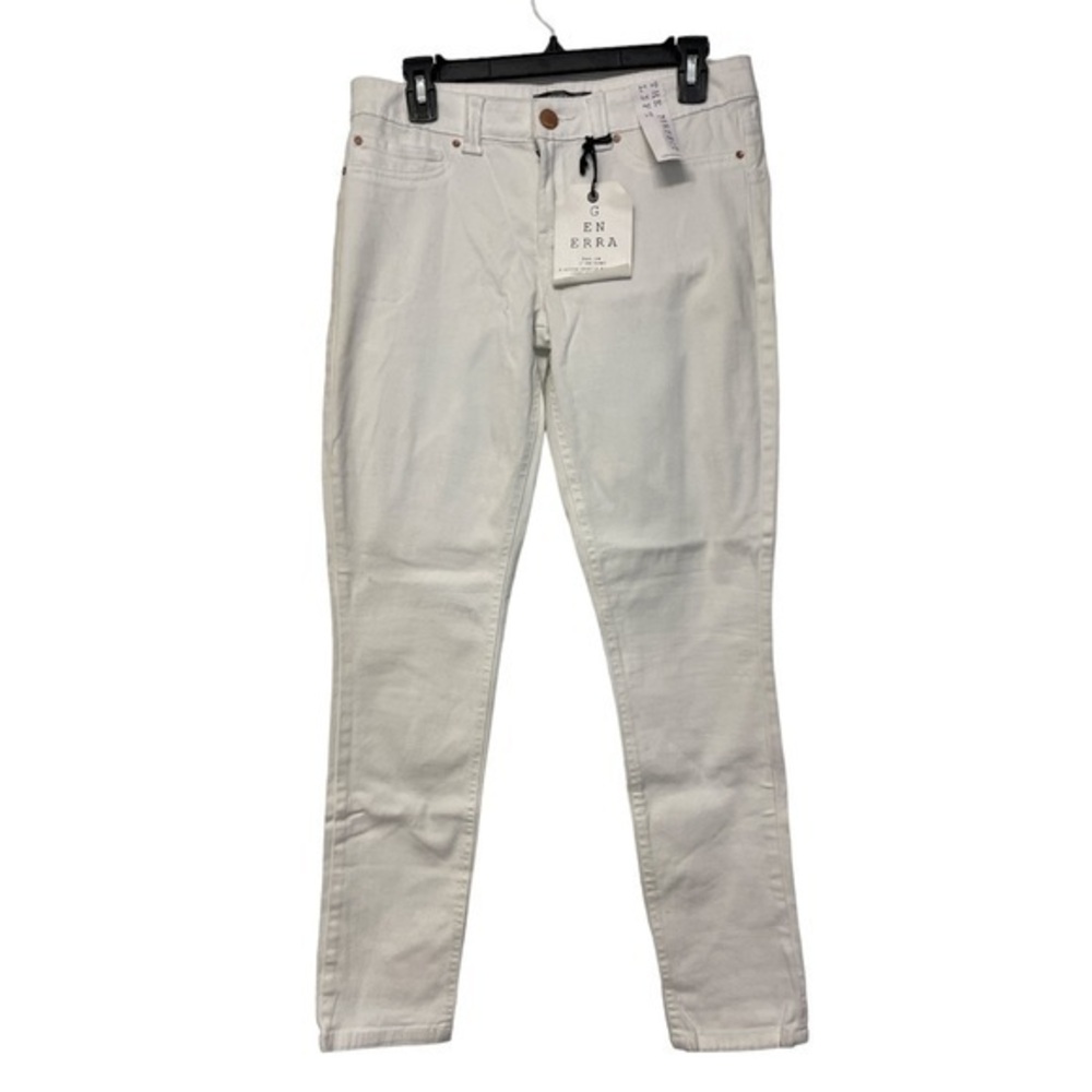 Generra White Denim Stretch Jeans The Perfect Lift Low-rise Size 11 NWT #6319